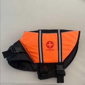Orange and Black Dog Life Jacket